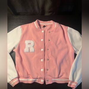 Pink lettermen jacket